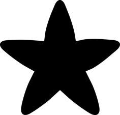Black Rounded Star Outline Svg Vector, Free Vectors File